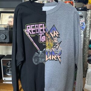 Rebel Graphic Black and Gray Sweatshirt